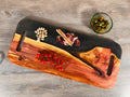 Tabla de cocina de madera de enebro con epoxi negro